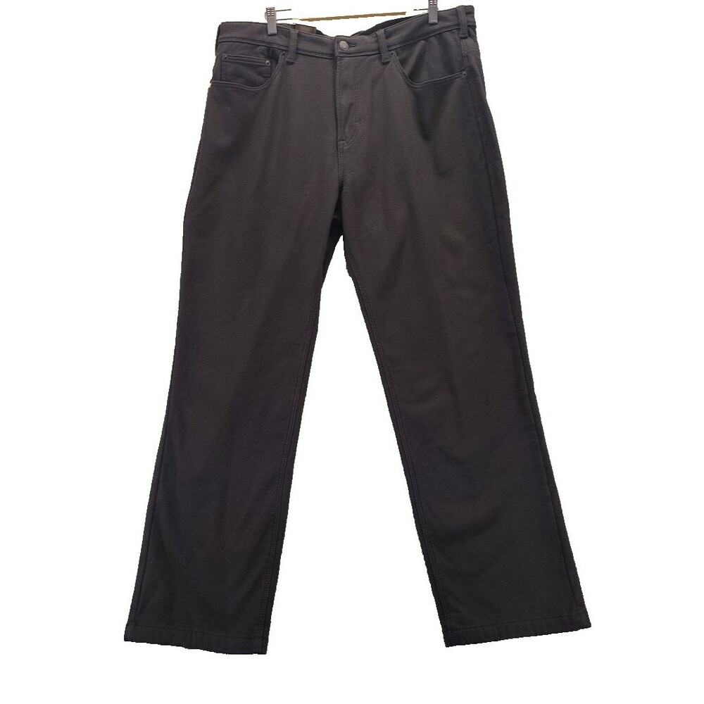 Caterpillar CAT Men Fleece Lined Canvas Flex Work Utility Pants 40x32 Black NWT